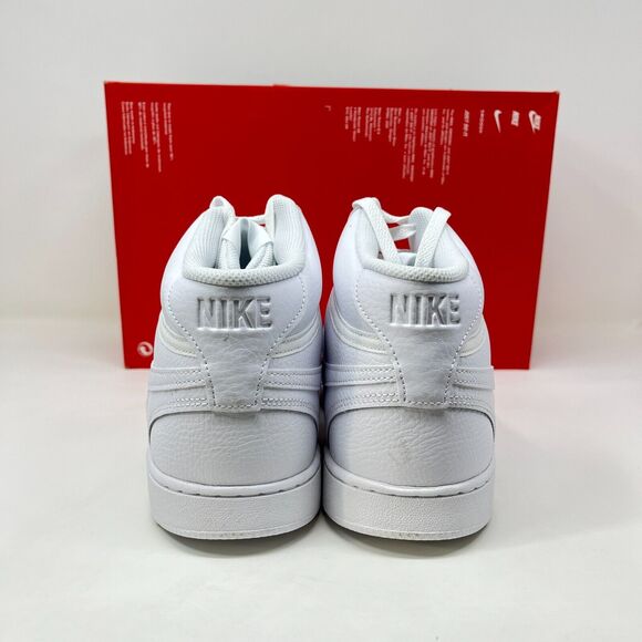 Nike Court Vision Mid White Athletic Casual Shoes Size Men 10.5 - Women 12 main image 7
